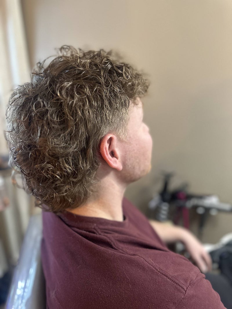 Curly textured haircut