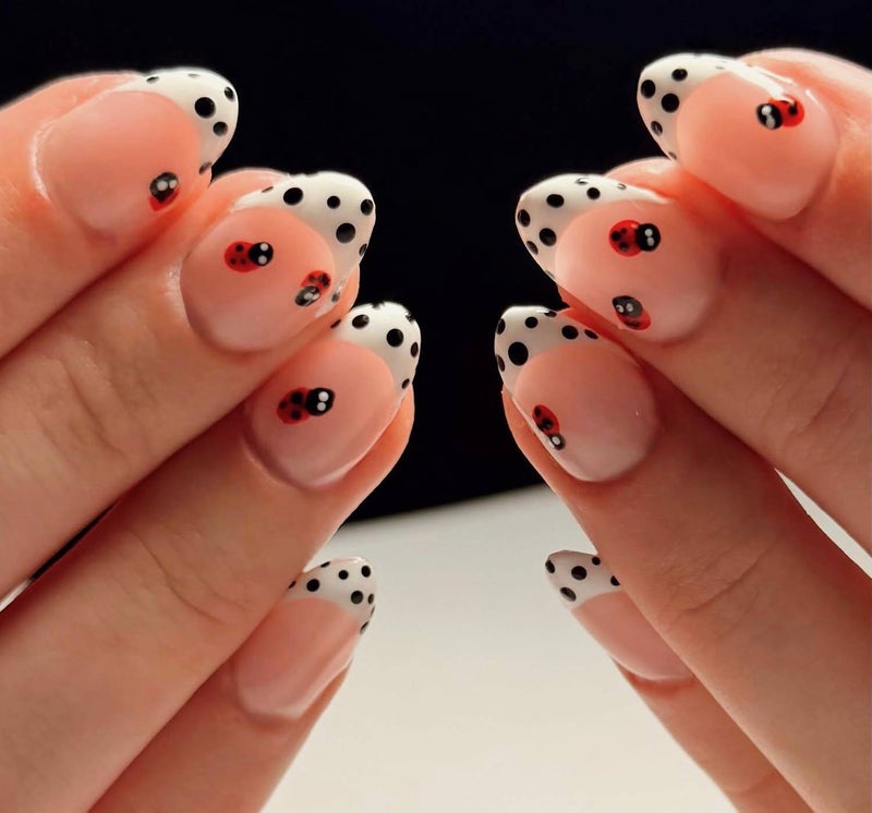 Polka dot nails